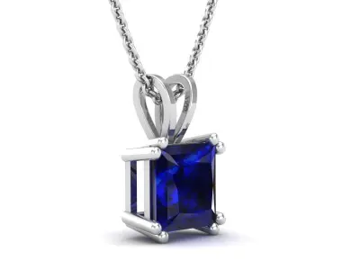AV 416 Princess Diamond pendant for woman 3D print model