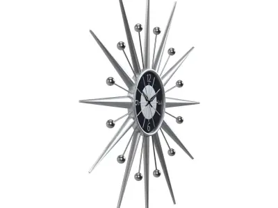 Sunburst Wall Clocks  PBR 3D model