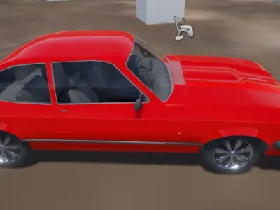 Low poly car ford escort Low-poly 3D model