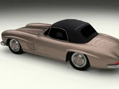 Mercedes 300SL Roadster Top Up 3D model