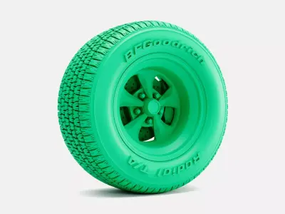 15x10 Keystone Klassic Wheel BFGoodrich Radial Tire 3D print model