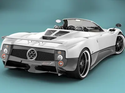 Pagani Zonda F Roadster RIGGED 3D model