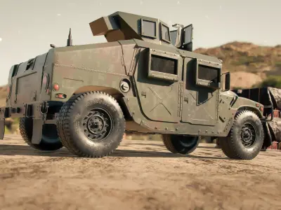 HUMMER M1151 Low-poly 3D model