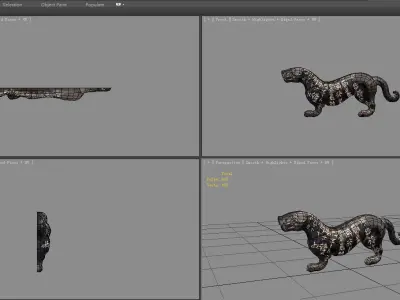 Tiger Talisman - A symbol of power Low-poly 3D model