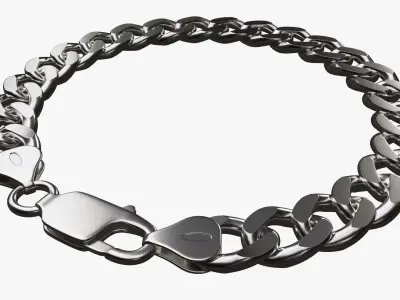 Locked chain bracelet 3D model