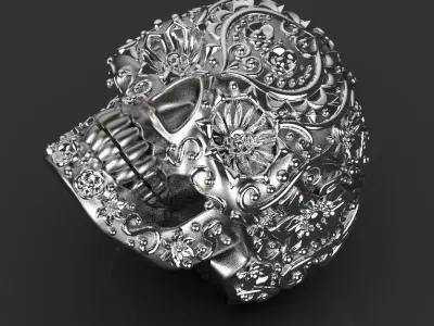 ring skull 3D print model