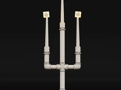 Candlestick set 7 candelabra 3D model
