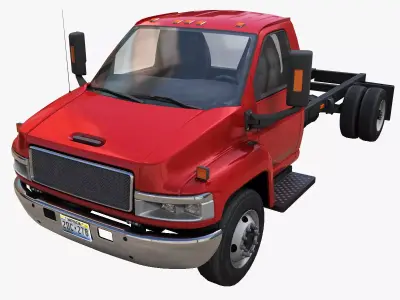 Industrial frame truck Low-poly 3D model