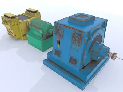 Industrial Machines Low-poly 3D model