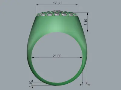 Mens ring 1904 3D print model