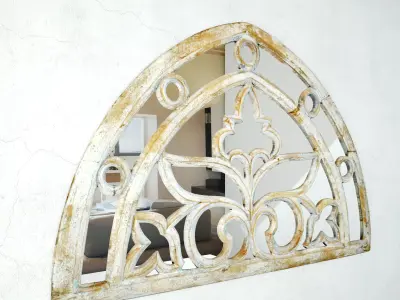 Vintage Arch Transom Mirror 3D model
