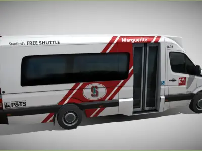 Marguerite freightliner free public shuttle Low-poly 3D model