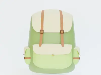 Backpack Low-poly 3D model