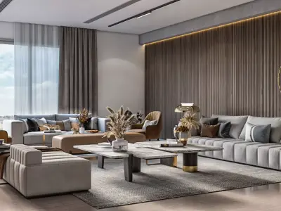 Living Room 3D model 32