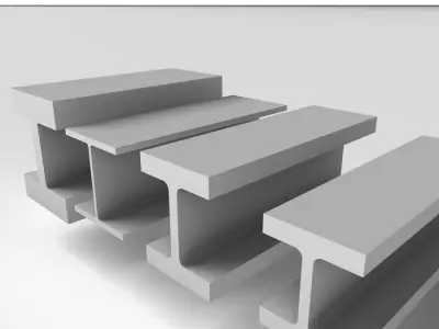 Metal Beam HD 3D model