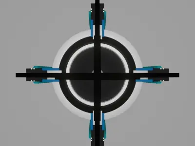 Sci-fi poles 3D model