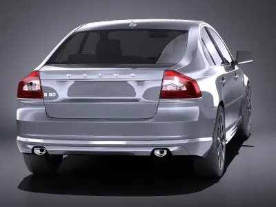 Volvo S80 2014 VRAY 3D model