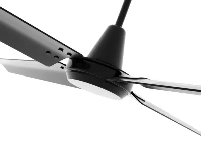 Black Ceiling Fan 3d Model  Free low-poly 3D model