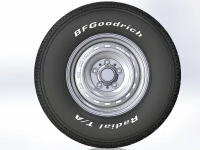 Wheel for scale model of Chevy truck 16 windows 3D print model