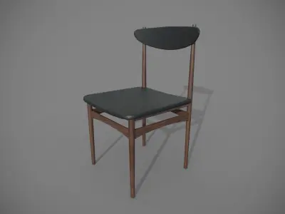 Chair - Mid Century retro chair Low-poly 3D model