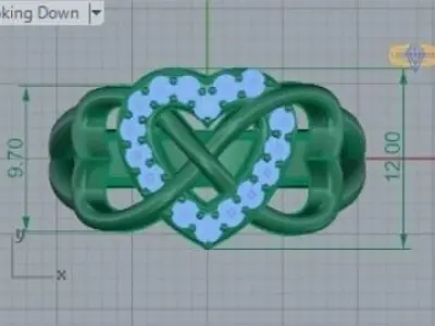Heart Shape Ring 269 3D print model