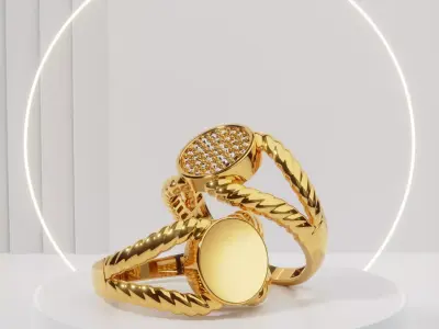 Luxury Rings Jewelry 3D print model 3D print model