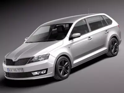 Skoda -Rapid Spaceback 2014 3D model