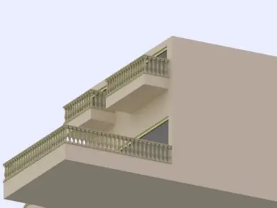 8 models of stone columns Low-poly 3D model