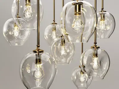 Collection Branching bubble 1 lamps 3D model