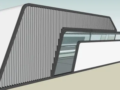 car showroom contemporary 3dsketchup model 3D model