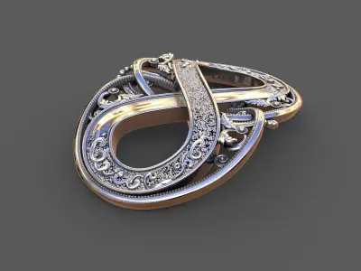 infinty pendent 3D print model