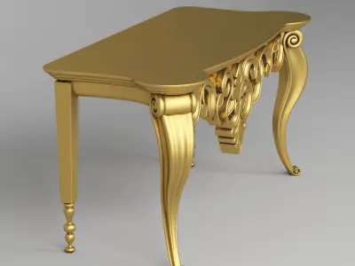 Classic Console Table 001 3D model