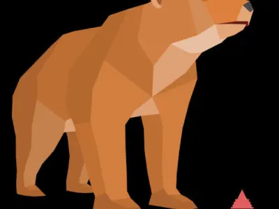 LOW POLY BEAR RIGGED AND ANIMATED GAME CHARACTER Low-poly 3D model