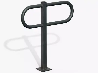 Bicycle Stand Type C Low-poly 3D model