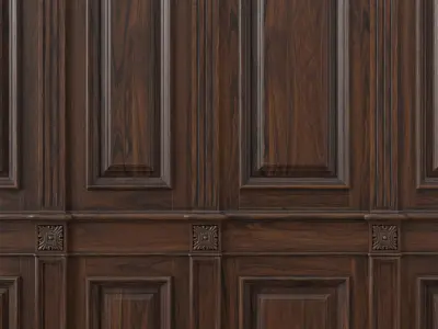 Wooden panel 02 07 3D model