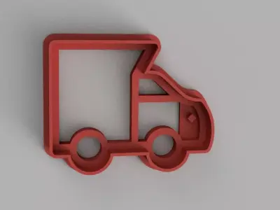 SET 5 COOKIE CUTTER 3D print model truck car 3D print model