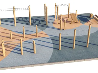 Workout sport playground 3D model