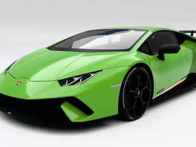 Lamborghini Huracan Performante 2018 Low-poly 3D model
