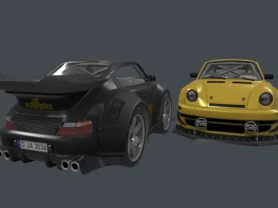 Window maker car  Low-poly 3D model