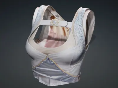 Detailed white top PBR 4k Low-poly 3D model