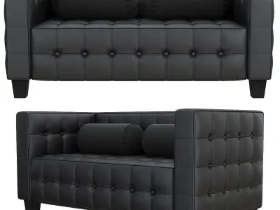 El Sillon Kubus de Lilly Reich Josef Hoffmann 3d model Low-poly 3D model