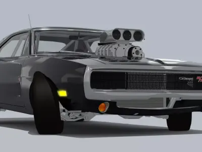 Dodge Charge Dom Low-poly 3D model