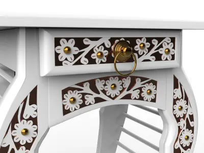 Side bed Table Low-poly 3D model