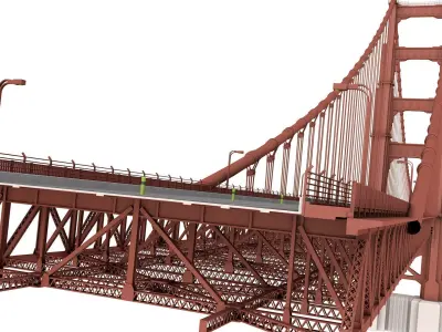 Golden Gate Bridge 3D model