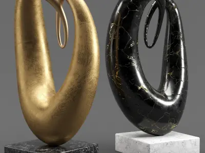 Decorative Set Vol 01 Abstract Sculptures 3D model