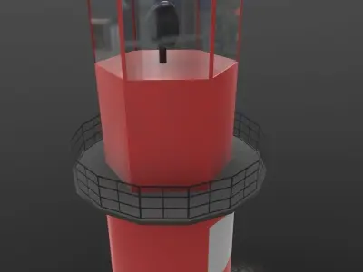 Light House East Mall Low-poly 3D model
