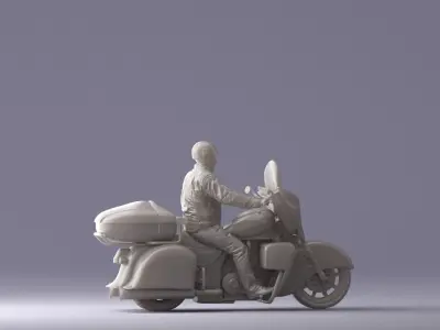 Man on the redish bike 0935 3D Print Ready 3D print model