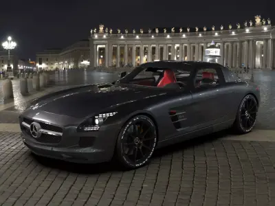Mercedes Benz SLS AMG Low-poly 3D model