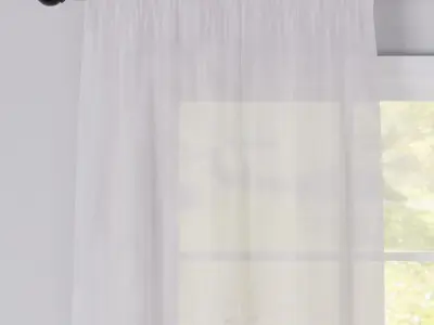 Semi-Sheer Rod Pocket Curtain - Blender Free 3D model