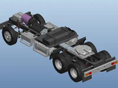 RC truck chassis model 3D model